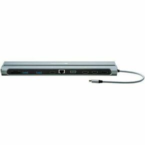 CNS-HDS09B - Canyon Multiport Docking Station with 14 ports Type c dataAudioType C PD3.0 100WSDTF2USB3.0USB2.0RJ452HDMIVGADPLock