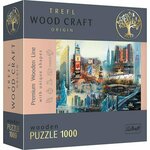 Wood Craft: New York kolaž 1000 kom premium drvene puzzle - Trefl