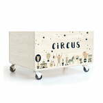 Dječja kutija za odlaganje od borovine na kotačima Folkifreckles Circus Crew
