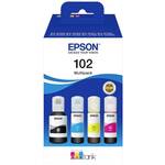 Epson tinta 102 EcoTank Multipack original kombinirano pakiranje crn, cijan, žut, purpurno crven C13T03R640