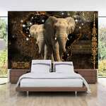 Samoljepljiva foto tapeta - Brown Elephants 392x280