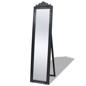 VidaXL Samostojeće Ogledalo Barokni Stil 160x40 cm Crna boja