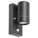 RABALUX 8834 | Medina-RA Rabalux zidna svjetiljka sa senzorom UV odporna plastika 1x GU10 IP44 UV crno mat