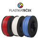 Plastika Trček PLA PAKET - 3x1kg - Crvena, Plava, Bijela