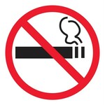 Naljepnica - Zabranjeno pušenje, zrcalni otisak