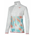 Ženski sportski pulover Mizuno Printed Jacket - white/fierry coral
