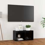 vidaXL TV ormarić visoki sjaj crni 72 x 35 x 36,5 cm od iverice