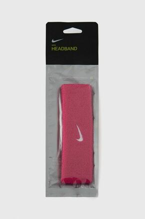 Traka Nike boja: ružičasta - roza. Traka iz kolekcije Nike. Model izrađen od materijala s aplikacijom.