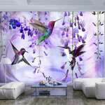 Samoljepljiva foto tapeta - Flying Hummingbirds (Violet) 343x245