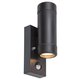 RABALUX 8835 | Medina-RA Rabalux zidna svjetiljka sa senzorom UV odporna plastika 2x GU10 IP44 UV crno mat