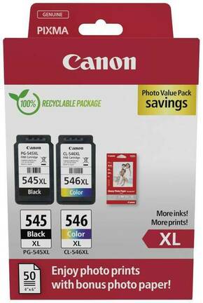 Canon tinta PG-545XL/CL-546XL Photo Value Pack original 2-dijelno pakiranje crn