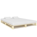 vidaXL Okvir za krevet od paleta od masivne borovine 140 x 200 cm