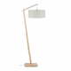 Podna svjetiljka sa svijetlobež sjenilom i Good &amp; Mojo Andes konstrukcijom od bambusa