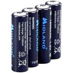 4x punjiva baterija NiMh AA 1800 mA/h npr. za G7 Pro, G9 Pro Midland akumulator za bežične uređaje 6 V 1800 mAh