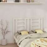 vidaXL Uzglavlje za krevet bijelo 126 x 4 x 100 cm od masivne borovine