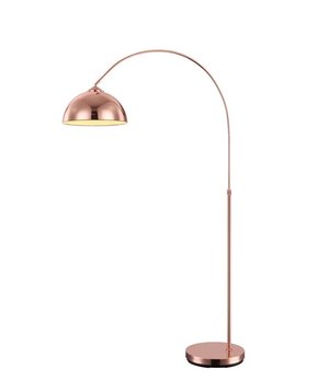 GLOBO 58227C | Newcastle-I Globo podna svjetiljka 141cm sa prekidačem na kablu s podešavanjem visine 1x E27 crveni bakar