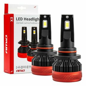 AMiO X3 Series HB3 LED Headlight žarulje - do 520% više svjetla - 6500KAMiO X3 Series HB3 LED Headlight bulbs - up to 520% more light - 6500K HB3-X3-02982