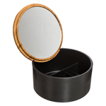 JJA kutija za nakit s ogledalom, okrugla, 13,5x7 cm, polipropilen