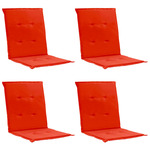 vidaXL Jastuci za vrtne stolice 4 kom crveni 100 x 50 x 3 cm