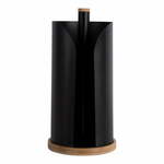 Crni držač kuhinjskih ručnika od bambusa ø 15,5 cm Bamboo Accent – PT LIVING