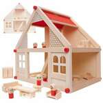 Drvena kućica za lutke Red Home