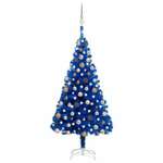 Umjetno božićno drvce LED sa setom kuglica plavo 120 cm PVC