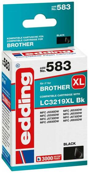 Edding patrona tinte zamijenjen Brother LC3219XL Bk kompatibilan pojedinačno crn EDD-583 18-583