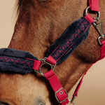 Ular i povodac za konja i ponija Comfort ružičasto-plavo-crni