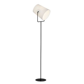 BRILLIANT 63158/76 | Bucket Brilliant podna svjetiljka 159cm sa nožnim prekidačem elementi koji se mogu okretati 1x E14 crno