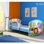 Dječji krevet ACMA s motivom, bočna plava 160x80 cm