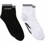 Čarape za tenis Lacoste SPORT Low Cotton Sock 2P - black/white