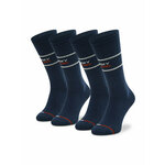 Set od 2 para muških visokih čarapa Tommy Hilfiger 701218704 Navy 002