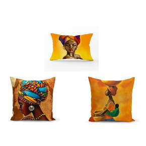 Set od 3 jastučnice Minimalist Cushion Covers African Culture