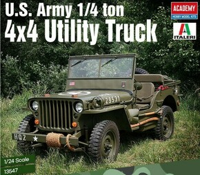 Plastic model U.S. Army 1/4 ton 4x4 Utility Truck 1/24