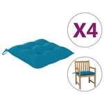 vidaXL Jastuci za stolice 4 kom svjetloplavi 40 x 40 x 7 cm od tkanine
