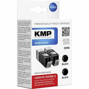 KMP tinta zamijenjen Canon PGI-550BK XL kompatibilan 2-dijelno pakiranje crn C89D 1518