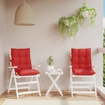 vidaXL Jastuci za stolice s niskim naslonom 2 kom crveni od tkanine