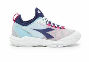 Ženske tenisice Diadora Speed Blushield Fly 4 + AG - white/blue print/pink yarr