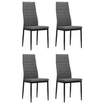 vidaXL Blagovaonske stolice od tkanine 4 kom svijetlo sive
