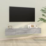 vidaXL Zidni TV ormarići 2 kom boja sivog hrasta 100x30x30 cm drveni