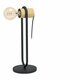 EGLO 43543 | Chieveley Eglo stolna svjetiljka 41cm sa prekidačem na kablu 1x E27 crno, bezbojno
