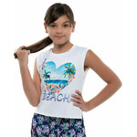 Majica kratkih rukava za djevojčice Lucky in Love Novelty Print Aloha Tank Girls - multi