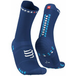 Čarape za tenis Compressport Pro Racing Socks v4.0 Run High 1P - sodalite/fluo blue