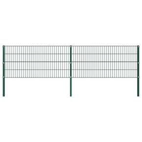 Panel za ogradu sa stupovima željezni 3 4 m zeleni
