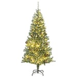 Umjetno božićno drvce 300 LED s kuglicama i snijegom 210 cm