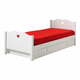 Bijeli dječji krevet od masivnog bora s dodatnim ležajem s prostorom za odlaganje 90x200 cm AMORI – Vipack