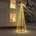 vidaXL Stožasto božićno drvce toplo bijelo 732 LED žarulje 160x500 cm