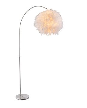 GLOBO 15057S | Katunga Globo podna svjetiljka 141cm s prekidačem s podešavanjem visine 1x E27 poniklano mat