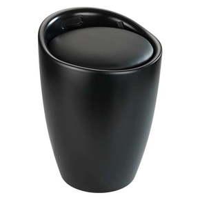 Crna kupaonska stolica s izmjenjivom košarom za rublje Wenko Candy