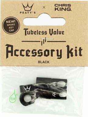 Peaty's X Chris King MK2 Tubeless Valve Accessory Kit Black